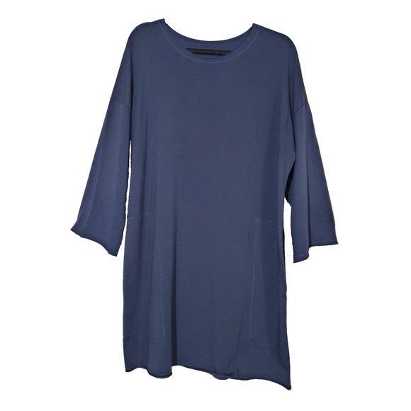 Urban Muu Muu Lounge Dress Short Tunic Pockets Sweatshirt Supima Cotton Modal - Picture 10 of 10